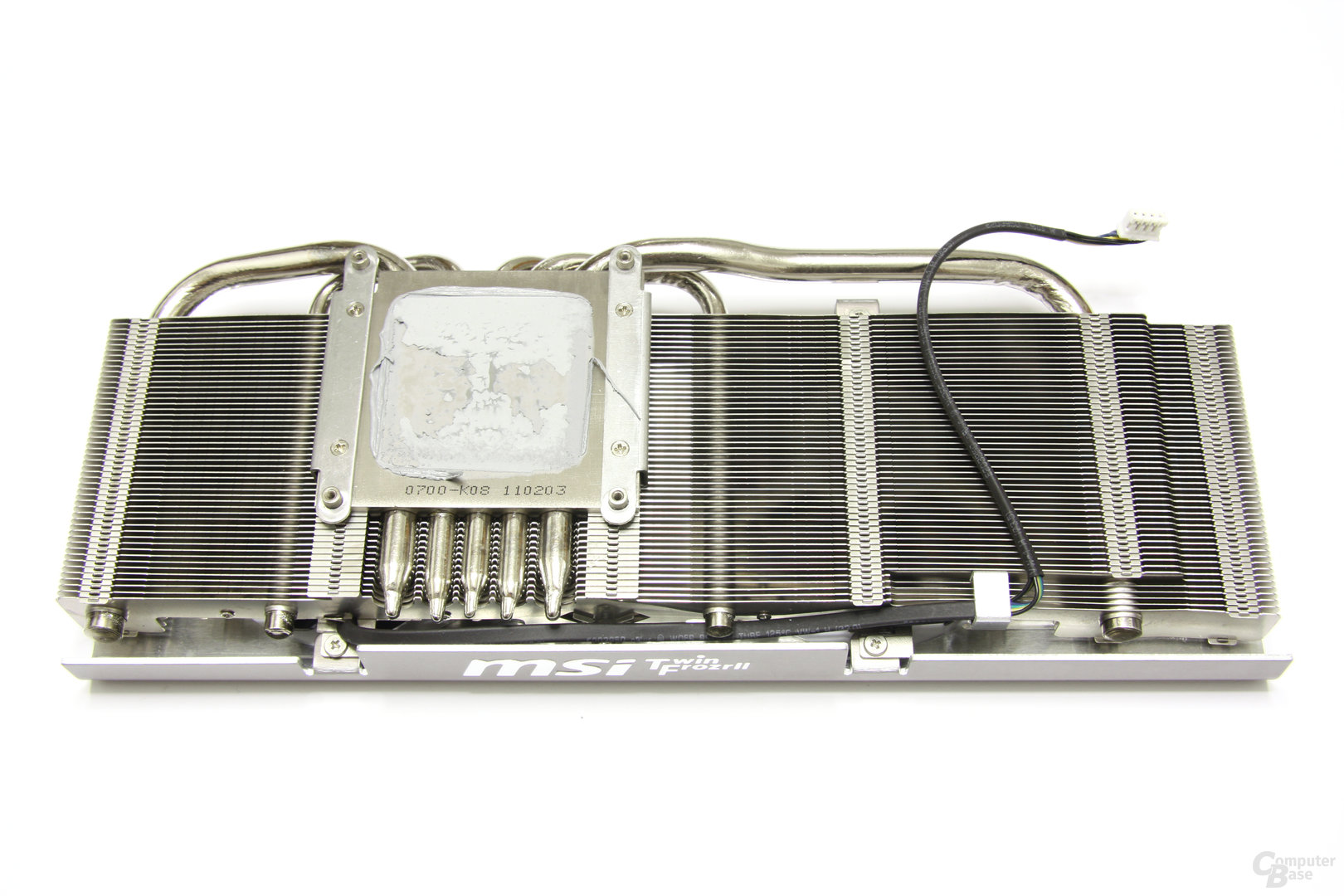 GeForce GTX 580 TFII OC Kühlerrückseite