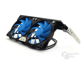 Zwei 120-mm-Wing-Boost-Ventilatoren zusammengefasst