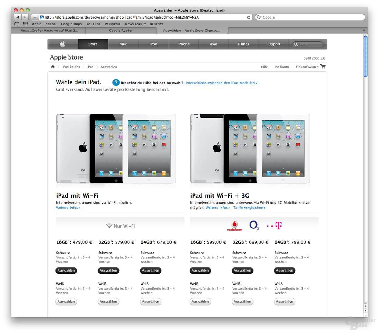 iPad 2 im Apple Store