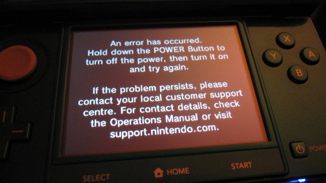 Nintendo 3DS: "Black Screen of Death"
