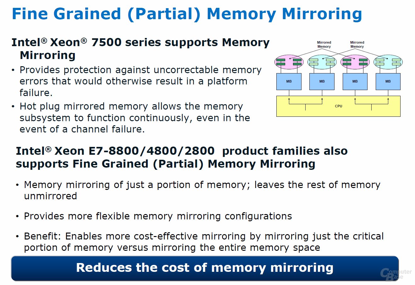 Fine Grained (Partial) Memory Mirroring