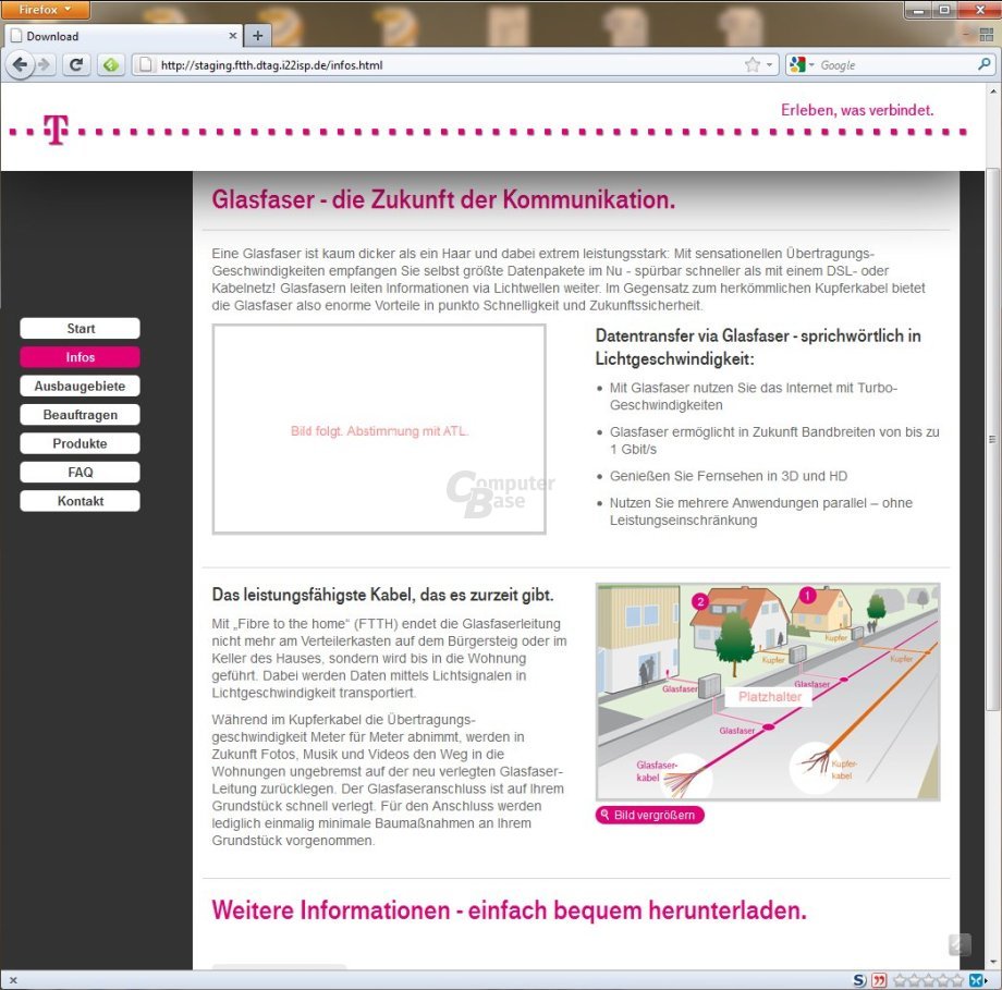 FTTH-Angebot der Deutschen Telekom