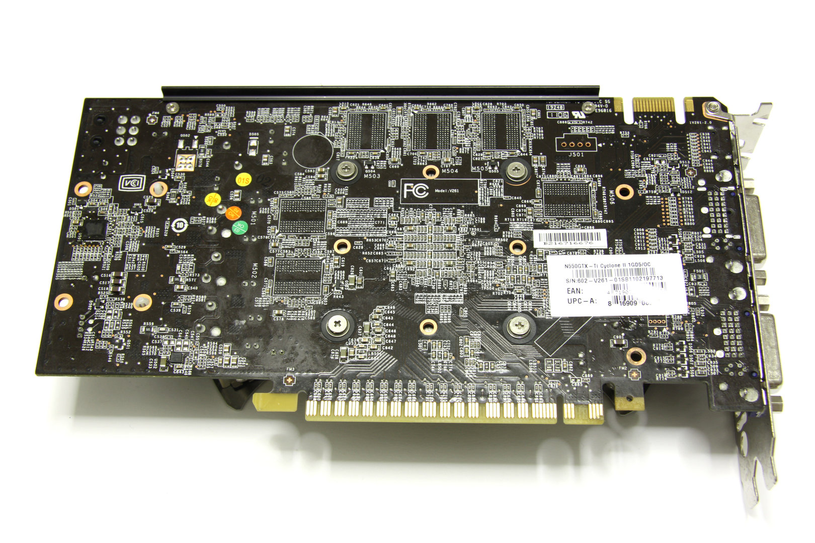 GeForce GTX 550 Ti Cyclone OC Rückseite