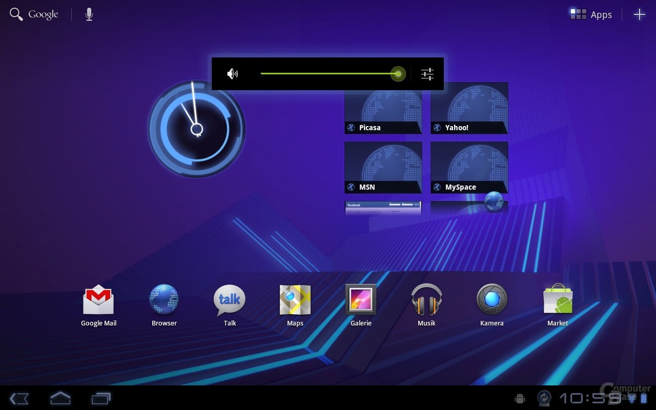 Android 3.0: Lautstärke