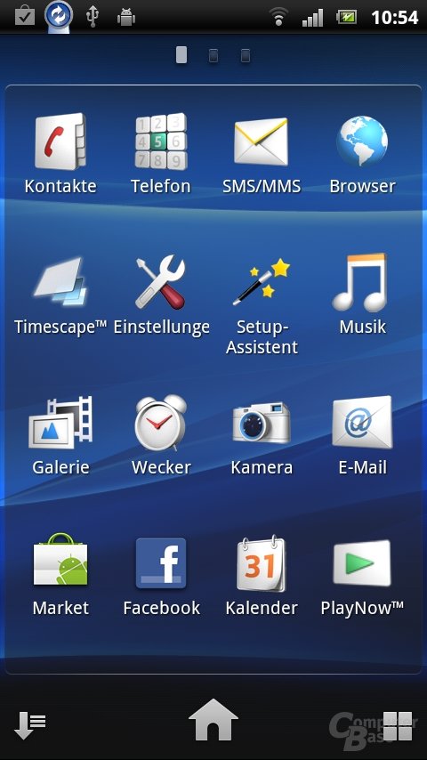 Sony Ericsson UX: Installierte Apps
