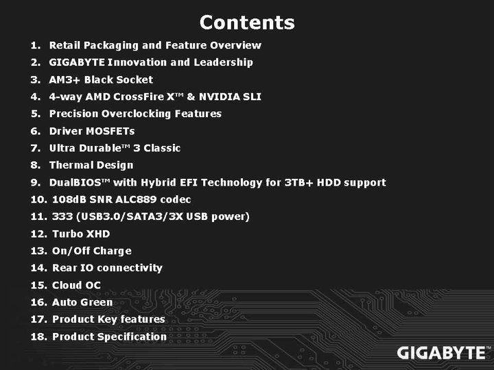 Präsentation zum Gigabyte GA-990FXA-UD7
