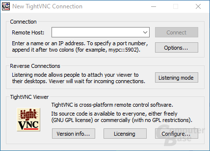 tightvnc outside local network