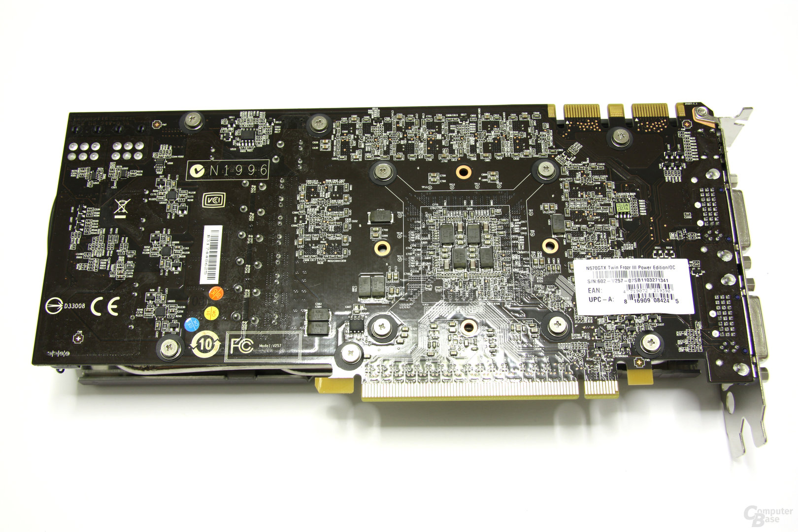 GeForce GTX 570 Twin Frozr II PE OC Rückseite