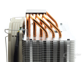 Sechs U-Heatpipes sorgen für Wärmeableitung