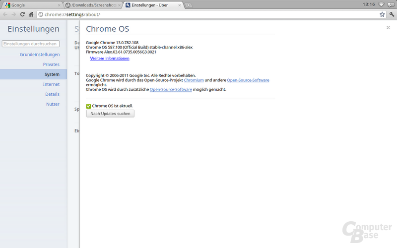 Chrome OS: Einstellungen