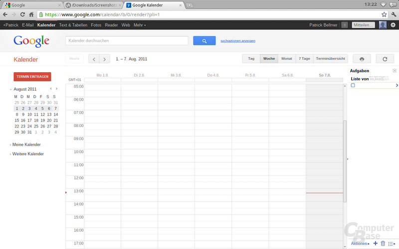 Chrome OS: Google Kalender