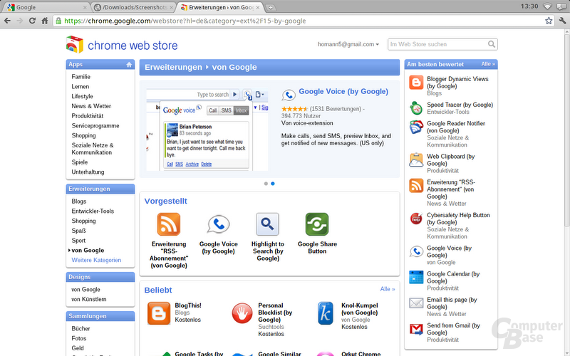 Chrome OS: Web Store