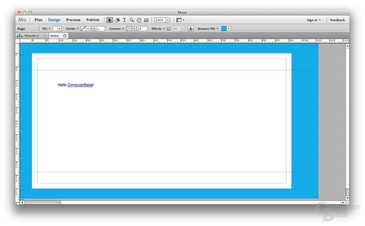 Adobe Muse Beta – Seitendesign