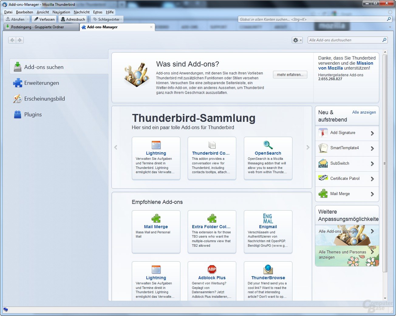 Thunderbird 7: Add-On-Manager