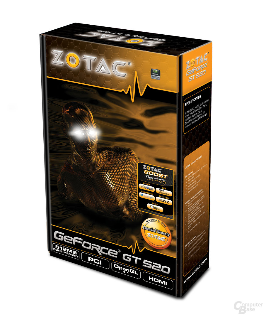 Zotac GeForce GT 520 mit PCI-Anschluss