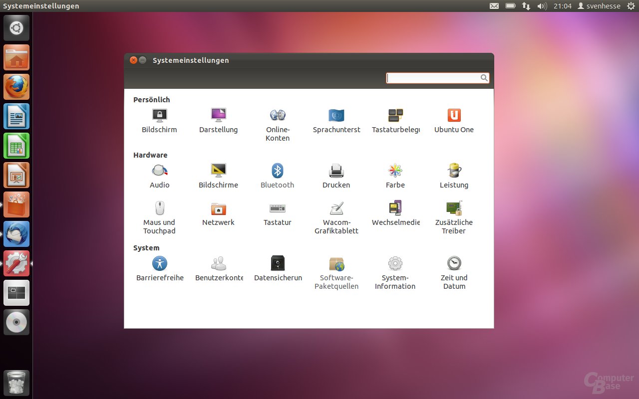 Ubuntu 11.10 – Systemeinstellungen