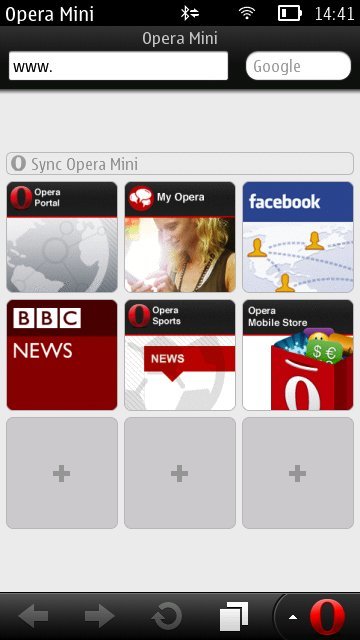 Opera Mini 6.5 (Symbian S60)