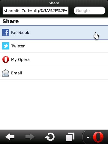 Opera Mini 6.5 (BlackBerry)