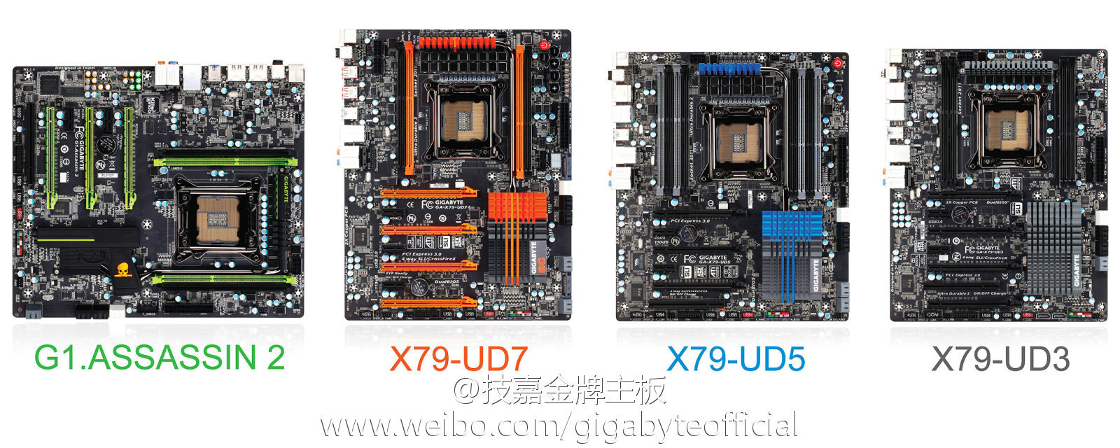 Vier X79-Platinen von Gigabyte