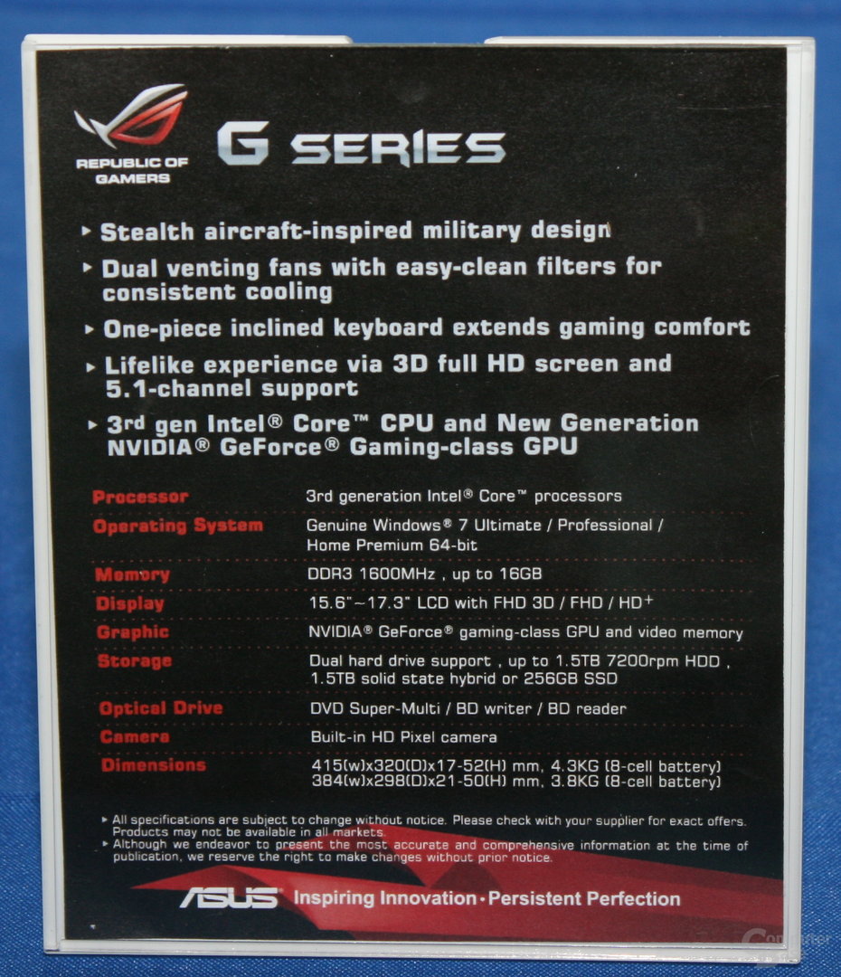 Asus' „Ivy Bridge“-Notebooks mit Nvidias „Kepler“