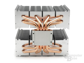 Acht Heatpipes in zwei Ebenen
