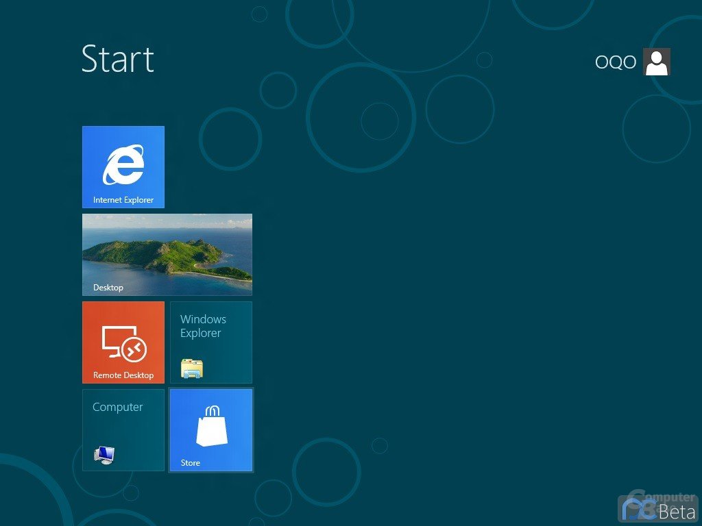 Screenshots der Windows 8 Consumer Preview