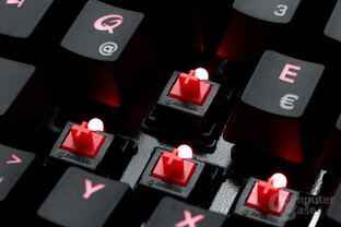 LEDs und Cherry-Schalter kombiniert
