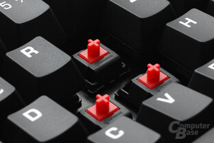 45 Gramm zum Auslösen der Cherry MX red