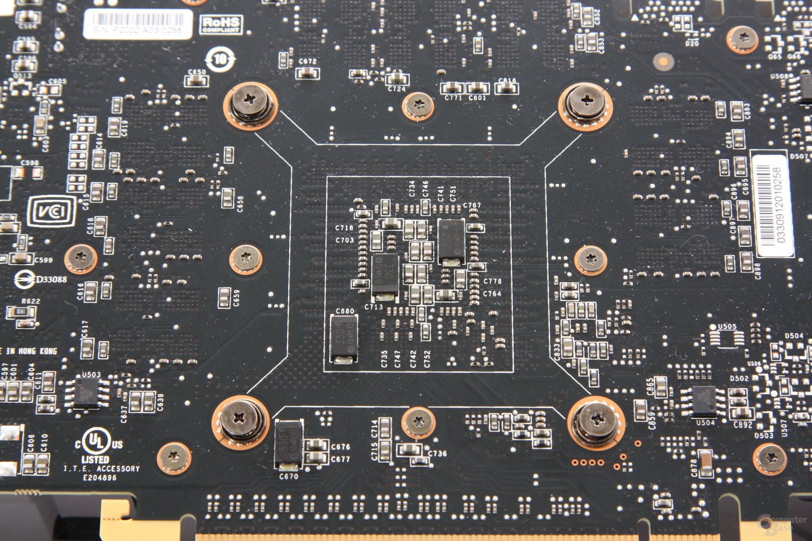 GeForce GTX 680 GPU-Rückseite