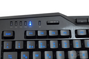 Profil-LEDs und Makro-Aufnahme-Taste