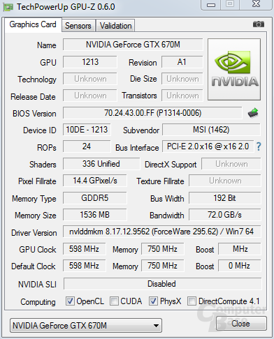 Nvidia GeForce GTX 670M