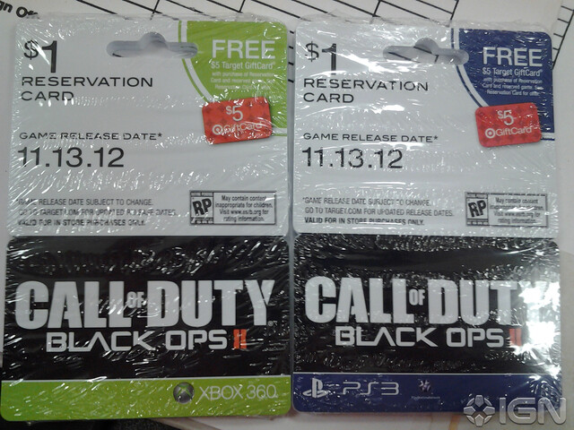 Pre-Order-Cards für CoD: Black Ops II