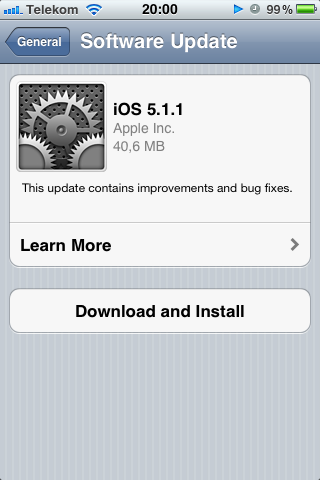 Update iOS 5.1.1