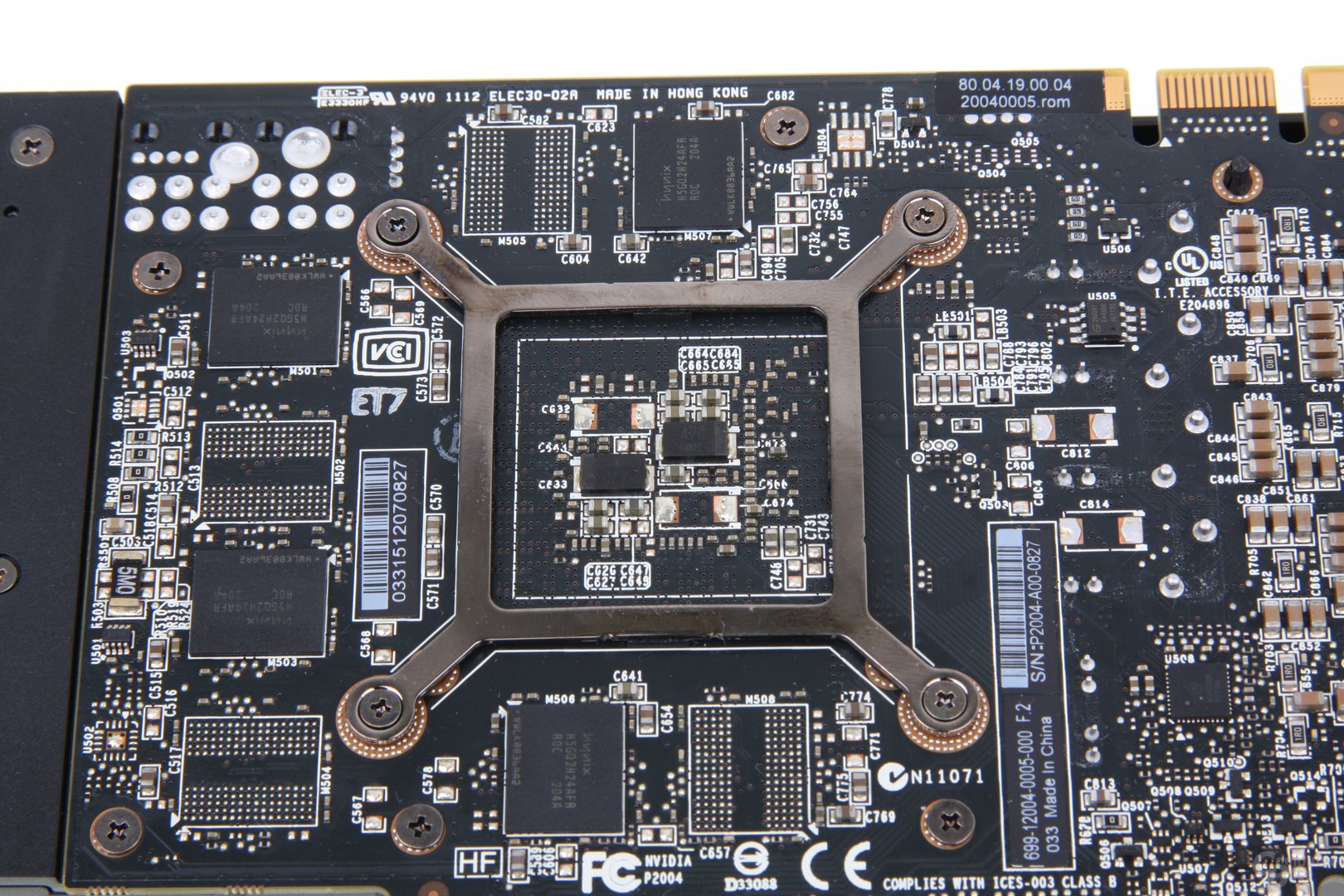 GeForce GTX 670 Kartenrückseite