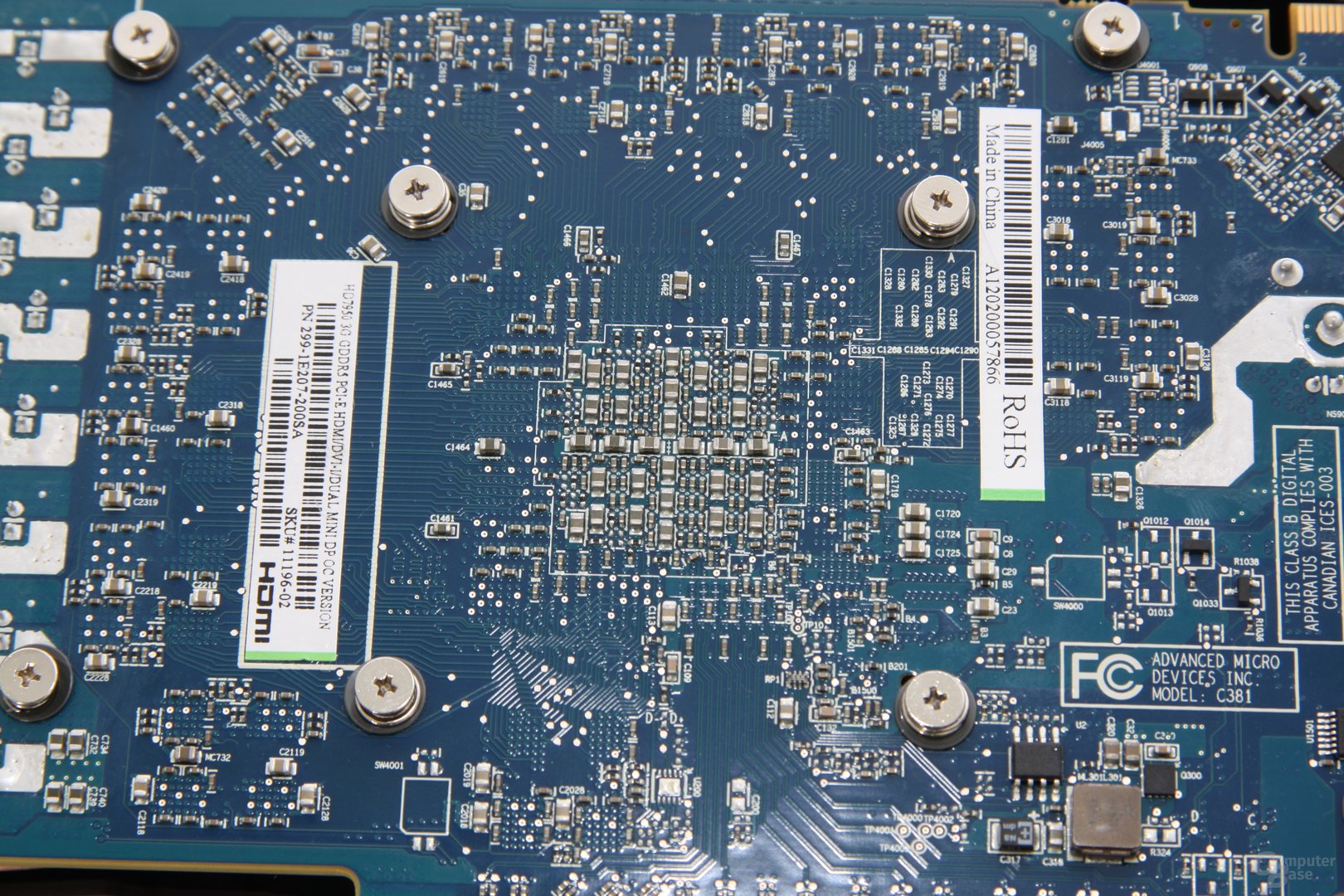 Radeon HD 7950 OC GPU-Rückseite