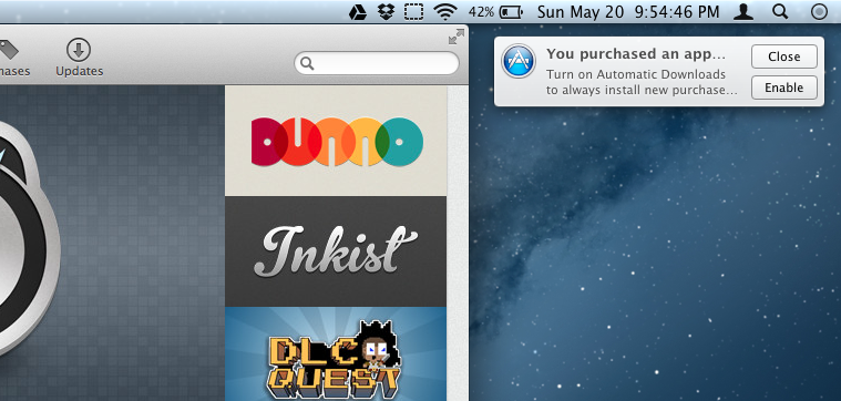 App-Downloads in OS X 10.8 Mountain Lion