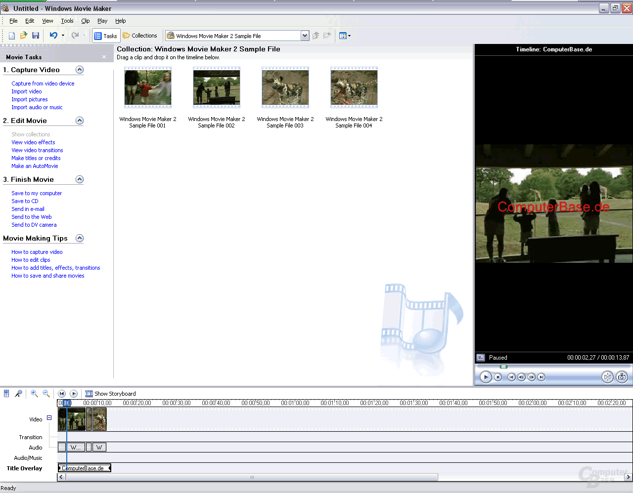 Windows Movie Maker 2 - Videos kommentieren
