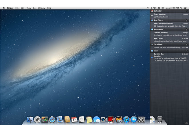 Mitteilungszentrale unter OS X 10.8 Mountain Lion