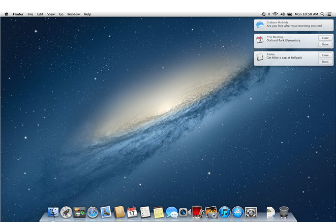 Mitteilungen unter OS X 10.8 Mountain Lion