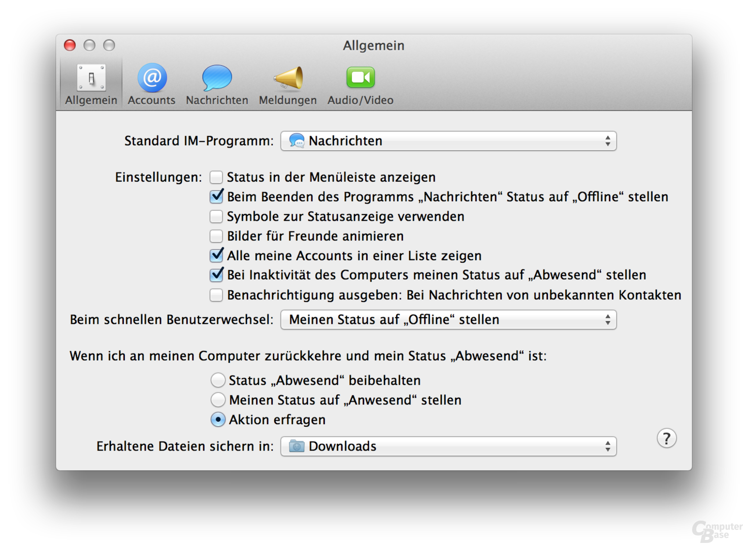 iMessages in OS X 10.8 Mountain Lion