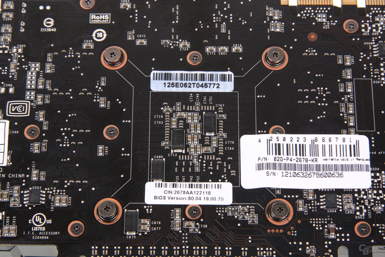 GeForce GTX 670 FTW GPU-Rückseite