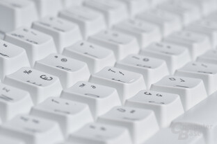Zylindrische Tastenkappen unterstützen die Fingerauflage