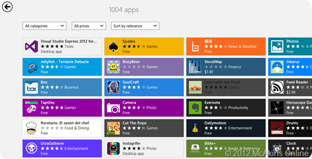 Windows 8 Store knackt die 1.000 Apps Marke