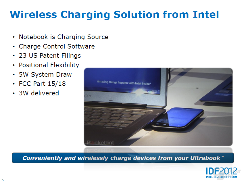 IDF 2012: Wireless Charging Technology (WCT)