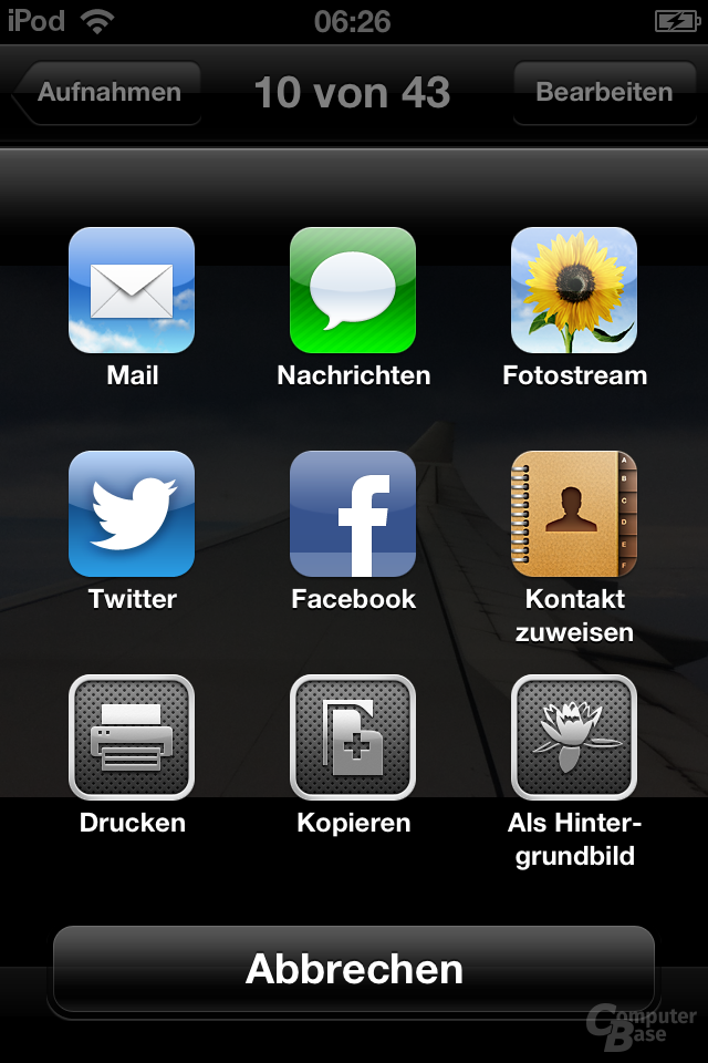 iPod Touch (iOS 6): Senden an...