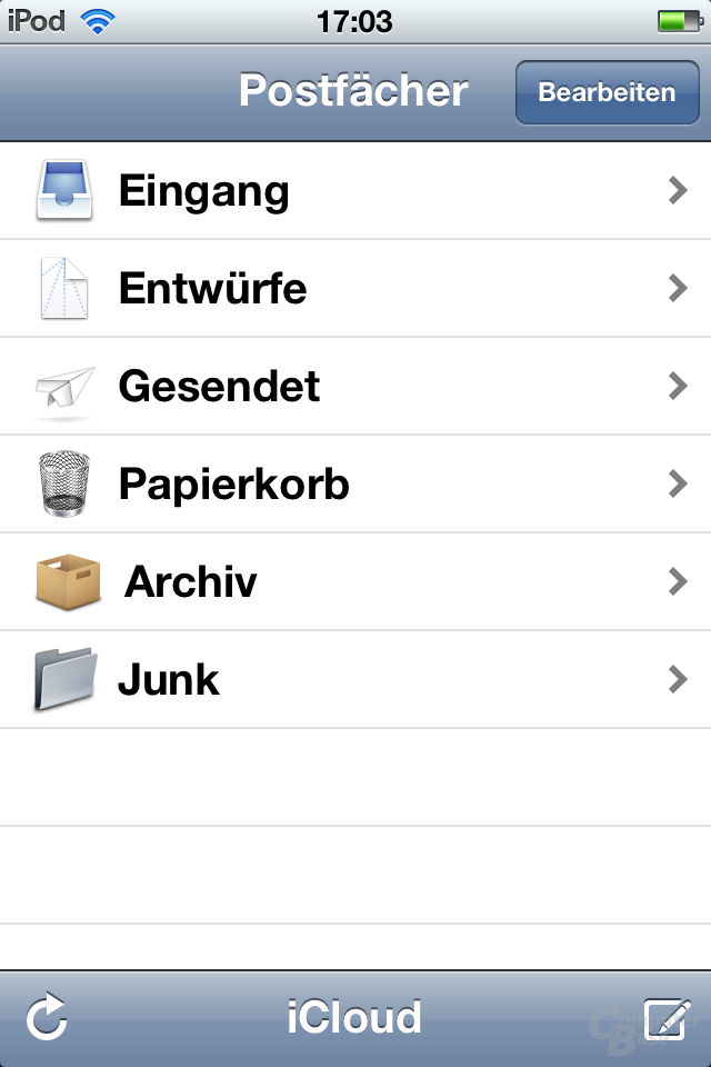 iPod Touch (iOS 5.1.1): Mail