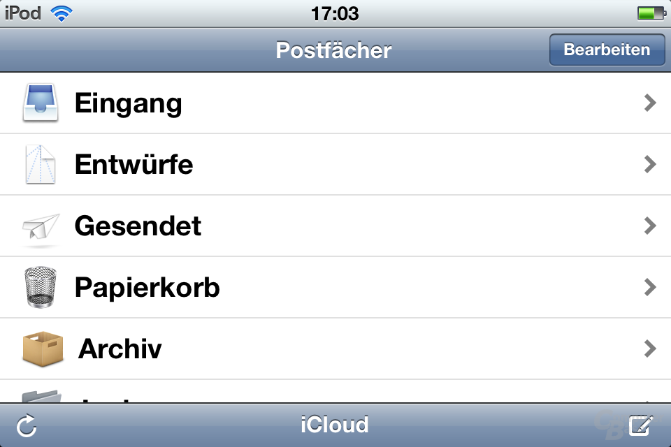 iPod Touch (iOS 5.1.1): Mail