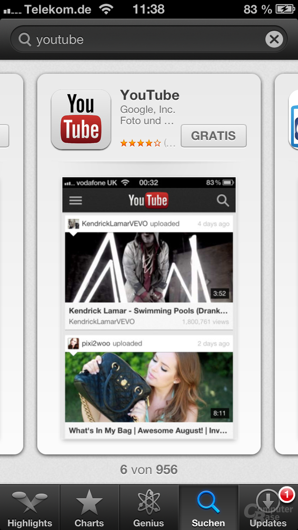 YouTube-Anwendung nun auch im deutschen App-Store erhältlich