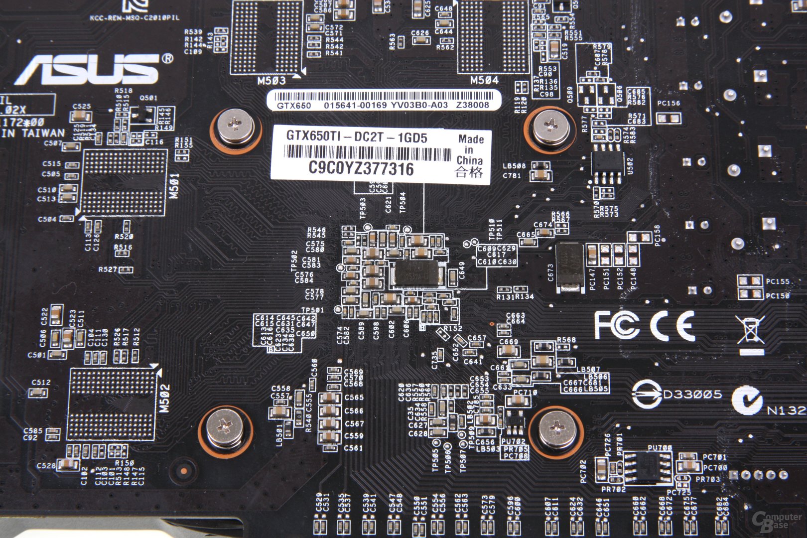 GeForce GTX 650 Ti TOP GPU-Rückseite