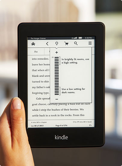 Amazon Kindle Paperwhite bei Tageslicht